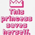 thumbnail image 3 of CafePress - This Princess Saves Herself Ringer T - 100% Cotton Ringed T-Shirt, 3 of 4