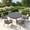 Black Table-Gray Cushion, variant on VOXBIN 5 Pieces Outdoor Patio Dining Set, 41" Black Round Table and 4 Wicker Chairs with Soft Gray Cushions