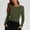 Army Green, variant on ZZwxWA Women's Casual Basic Going Out Crop Tops Long Sleeve Slim Fit T-Shirt Crew Neck Workout Tight Crop Tee Shirt