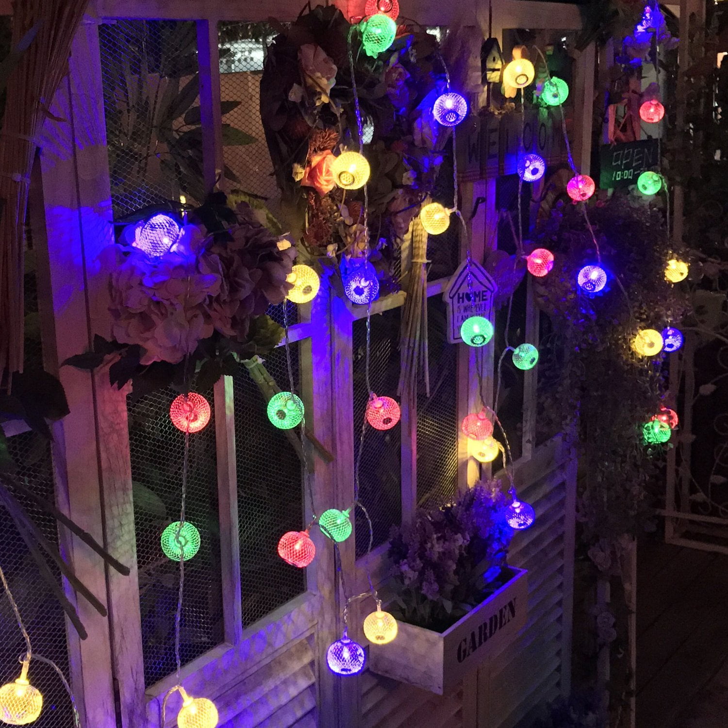Bluefire Lantern String Lights Outdoor W 50 Led Bulbs Bluefire Lantern String Lights Outdoor W 50 Led Bulbs 31ft Long Globe Fairy Light For Party Landscape Indoor Window Bedroom