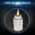 thumbnail image 2 of 10Pcs/Lot Screwed Coupling Connector PL259 UHF Male Plug with Reducer for RG8X Coaxial Cable +Tube UHF RG8X Connectors, 2 of 5