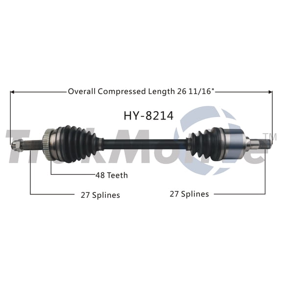 CV Axle Shaft Fits select: 2011-2012 HYUNDAI SONATA
