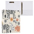 thumbnail image 3 of Cute Zebras and Flowers 3 Ring Binders 1.5 inch Hardcover File Folders with Interior Pockets A4 Size Organizer for School Office Hospital, 3 of 8