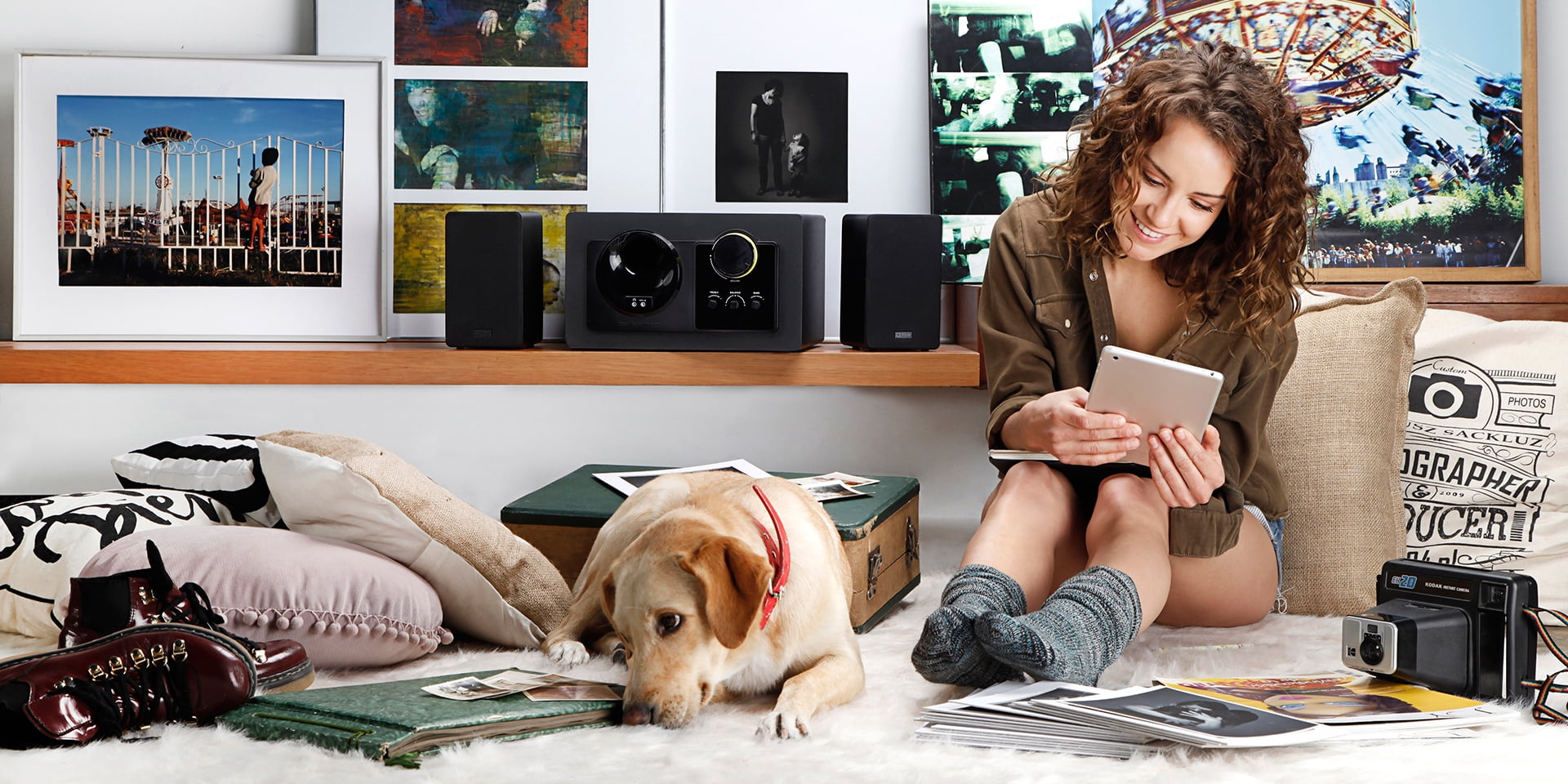 Thonet and Vander Grub Bluetooth Gaming Speakers, 2.1 System, 240 Watts  Designed in a 50s Retro look