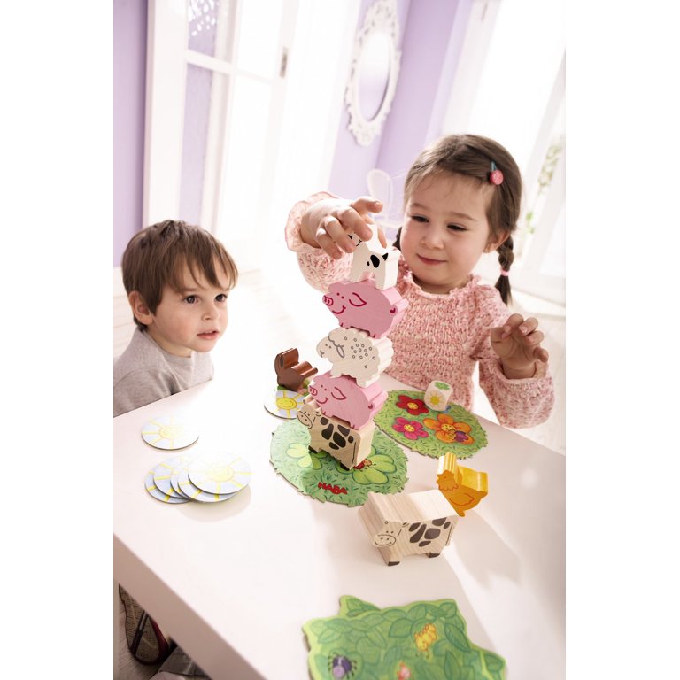 HABA My Very First Games - Animal Upon Animal, Gioco In Legno Per Bambini 1-4 Anni, Impilare Animali, Premiato, Prodotto In Germania