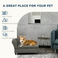thumbnail image 6 of PawHut Pet Sofa, Dog Sofa for Small Medium Dogs with Storage, Gray, 6 of 9