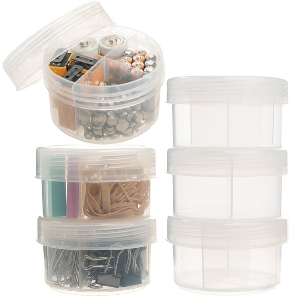 Advantus Corp 6 Pack 30oz Plastic Storage Containers With Lids