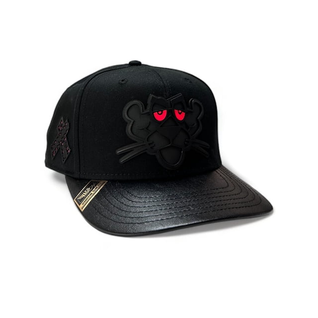 Gorra VAGO Style LA PANTERA Negra Visera Curva de Piel