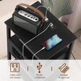 thumbnail image 2 of Nightstand with Charging Station, Bedroom Bedside Table with USB Ports and AC Outlets, Sofa Side End Table with Storage Drawer, Couch Side Table with Open Shelf for Living Room Office Dorm, 2 of 7