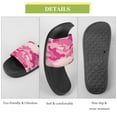 thumbnail image 7 of GZHJMY Stylish Slides for Women Men, Pink Camouflage Military Pattern Soft Flexible Slip-on Sandals Slippers, 7 of 7