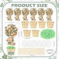 thumbnail image 2 of 6 Set Sage Green Baby Shower Table Centerpieces Decortion Hot Air Balloon Cute Babys Bear with Bamboo Basket Lafite Garss Welcome Oh Baby We Can Bearly Wait Boy Or Girl Gender Reveal Party Favor, 2 of 18