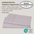 thumbnail image 3 of California Design Den 600 Thread Count King Pillow Cases, Set of 2 100% Cotton Sateen, Fits all King Pillows, Lavender, 3 of 9