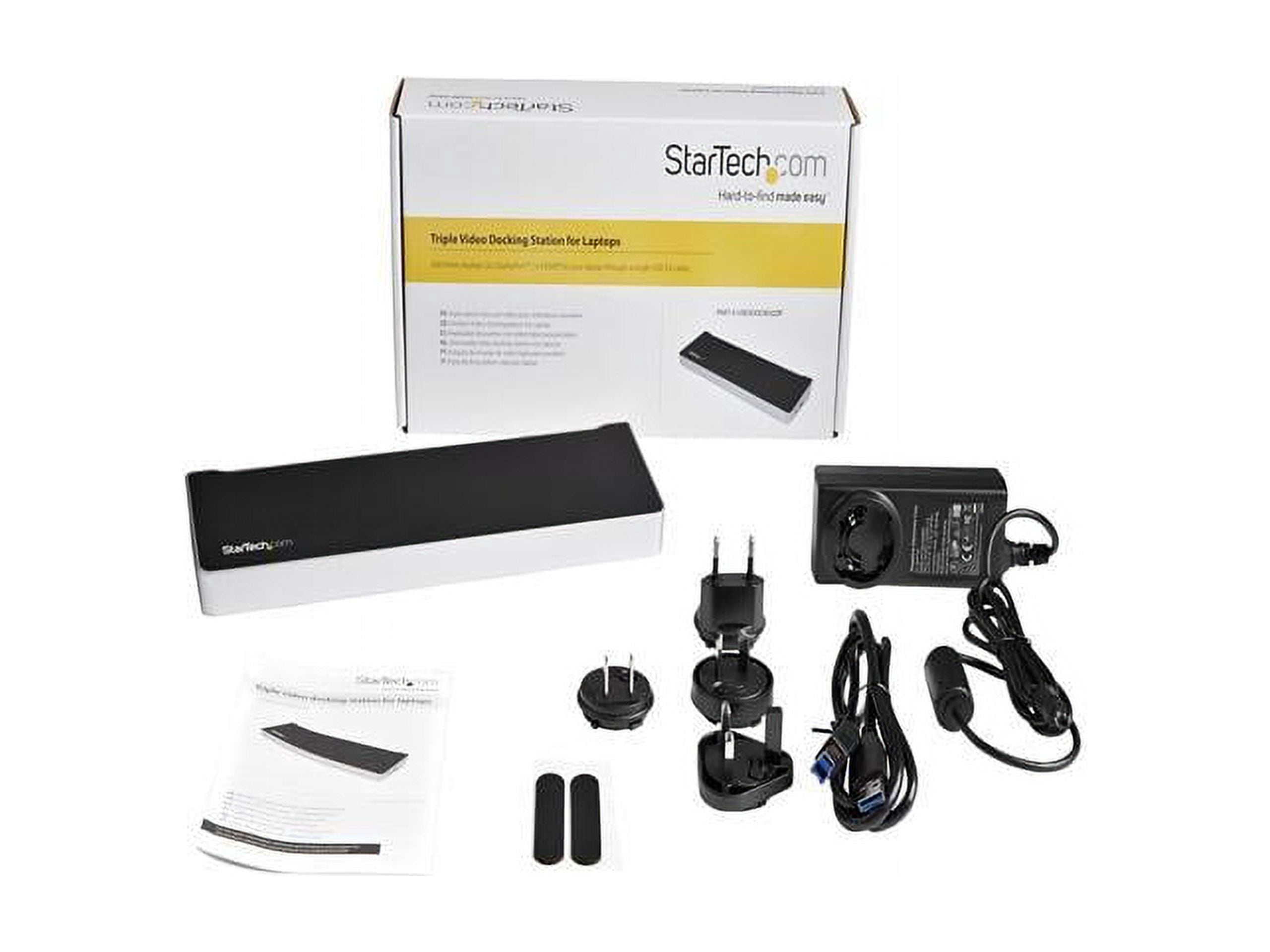 StarTech Triple-Monitor Docking Station for Laptops - USB 3.0