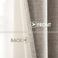 thumbnail image 6 of MIULEE 100% Blackout Linen Textured Curtains for Bedroom Solid Thermal Insulated Natural Beige Grommet Room Darkening Curtains & Drapes Luxury Decor for Living Room Nursery 52 x 84 Inch (2 Panels), 6 of 10