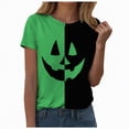 thumbnail image 4 of Godom Halloween Shirts for Women Graphic Letter Print T Shirt Short Sleeve Tees Tops, 4 of 7