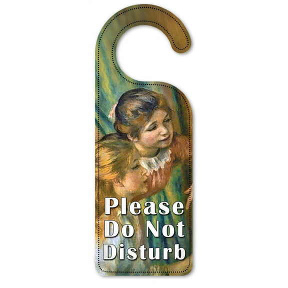 Do Not Disturb Door Knob Hanger Sign - Renoir: Girls at Piano
