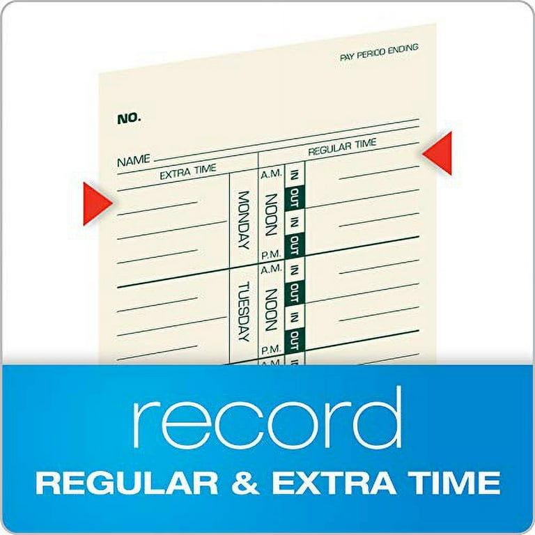 Time Clock Cards, Replacement for M-33, One Side, 3.5 x 9, 500/Box Time Clock Cards, Replacement for M-33, One Side, 3.5 x 9, 500/Box