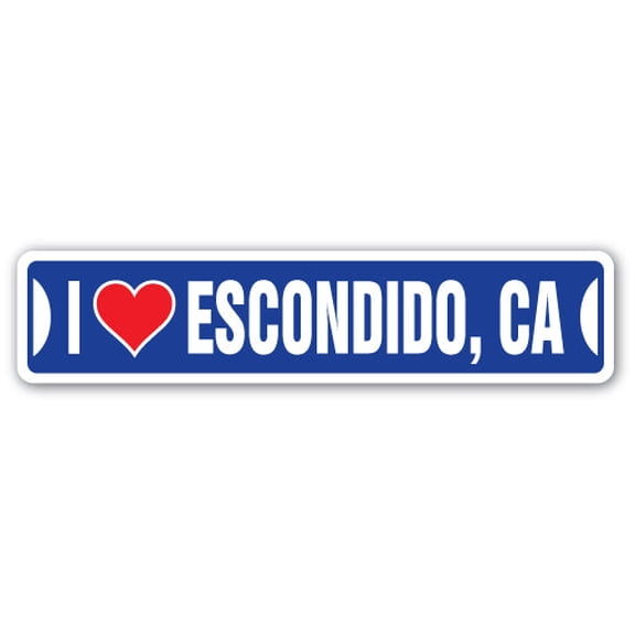 I LOVE ESCONDIDO CALIFORNIA Street Sign ca city state us wall road décor gift