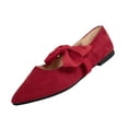 thumbnail image 5 of Xucatan Women's Fashionable Pointed Toe Flats with Large Bow Accent, Soft Breathable Fabric Slip-On Loafers with Cushioned Padded Insole, Flexible Non-Slip Rubber Sole Comfortable Shoes Gift, 5 of 8