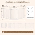 thumbnail image 4 of Pet Safety Gate, 3Panels 80" Extra Wide Iron Gates for Doorway Kitchen Playard, White, 4 of 10