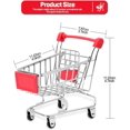 thumbnail image 2 of Mini Chariot de Supermarché, 4 Pcs Mini Chariot de Supermarché Chariot Utilitaire de Supermarché Jouet de Rangement à la Mode, 2 of 6
