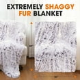 thumbnail image 3 of Cheer Collection Soft and Furry Long Shaggy Hair Throw Blanket, 3 of 5
