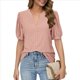 thumbnail image 1 of Camisas de Corta Abullonadas de Verano Rosa Oscuro XXL, 1 of 8