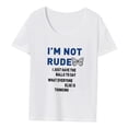 thumbnail image 4 of Camiseta para mujer jinwen con cuello redondo ropa deportiva ropa de calle trajes de verano básica XL, 4 of 8