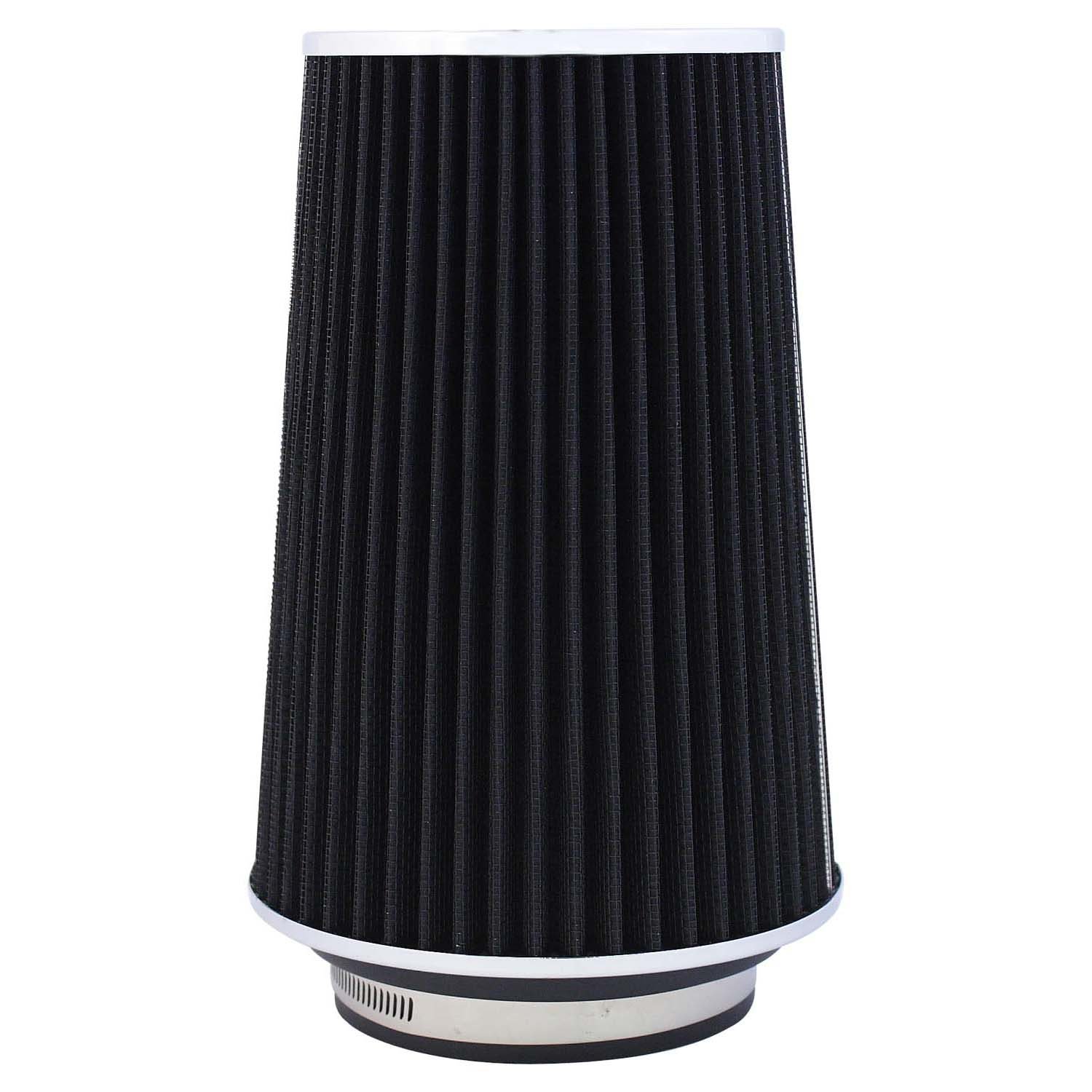 Air Filter Auto, Balck Large Intake Cone Washable Reusable Car Air