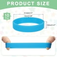 thumbnail image 2 of Uxcell 10Pcs Silicone Rubber Bands Non-slip Elastic Rubber Wrapping Bands Light Blue, 2 of 6