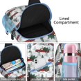 thumbnail image 4 of Sling Backpack,Red Christmas Truck and Tree Pattern Sling Bag with Water Bottle Holder,Waterproof Sling Bag for Men/Women with Headphone Jack for Hiking,Travel, 4 of 6