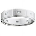 thumbnail image 1 of Mens Princess Cut Diamond White Gold Wedding Ring Band, 1 of 4