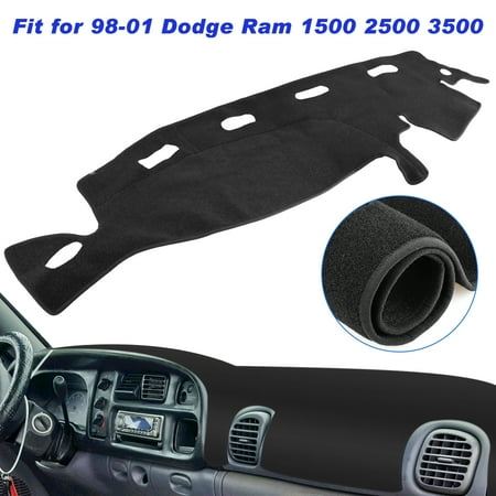 Color Dashboard Cover Dodge Ram - Dashboard Cover,EEEkit for Dodge Ram 1500 2500 3500 1998-2001 Dashboard Sun Cover Carpet Dashboard Cover Black