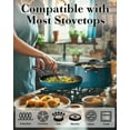 thumbnail image 5 of Cook N Home Professional Pots and Pans Nonstick Cookware Set, Belly Shape Kitchen Cooking Set with Frying Pans and Saucepans, Induction Compatible, 10-Piece, Turquoise, 5 of 9