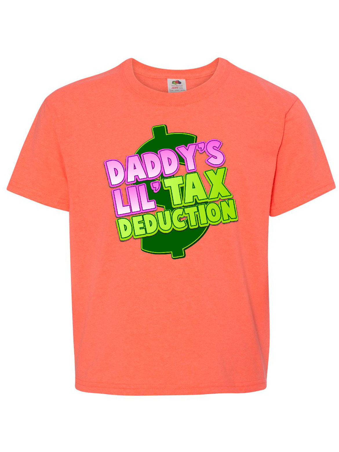 Inktastic Daddy S Lil Tax Deduction Pink Teen Short Sleeve T Shirt Unisex Retro Heather Coral Xl Walmart Com Walmart Com