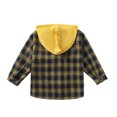 thumbnail image 5 of Esaierr Toddler Boys Classic Shirt for Baby Kids Hooded Plaid Shirt Jacket Cartoon Long Sleeve Button Fall Winter Tops for 1-7Y, 5 of 5