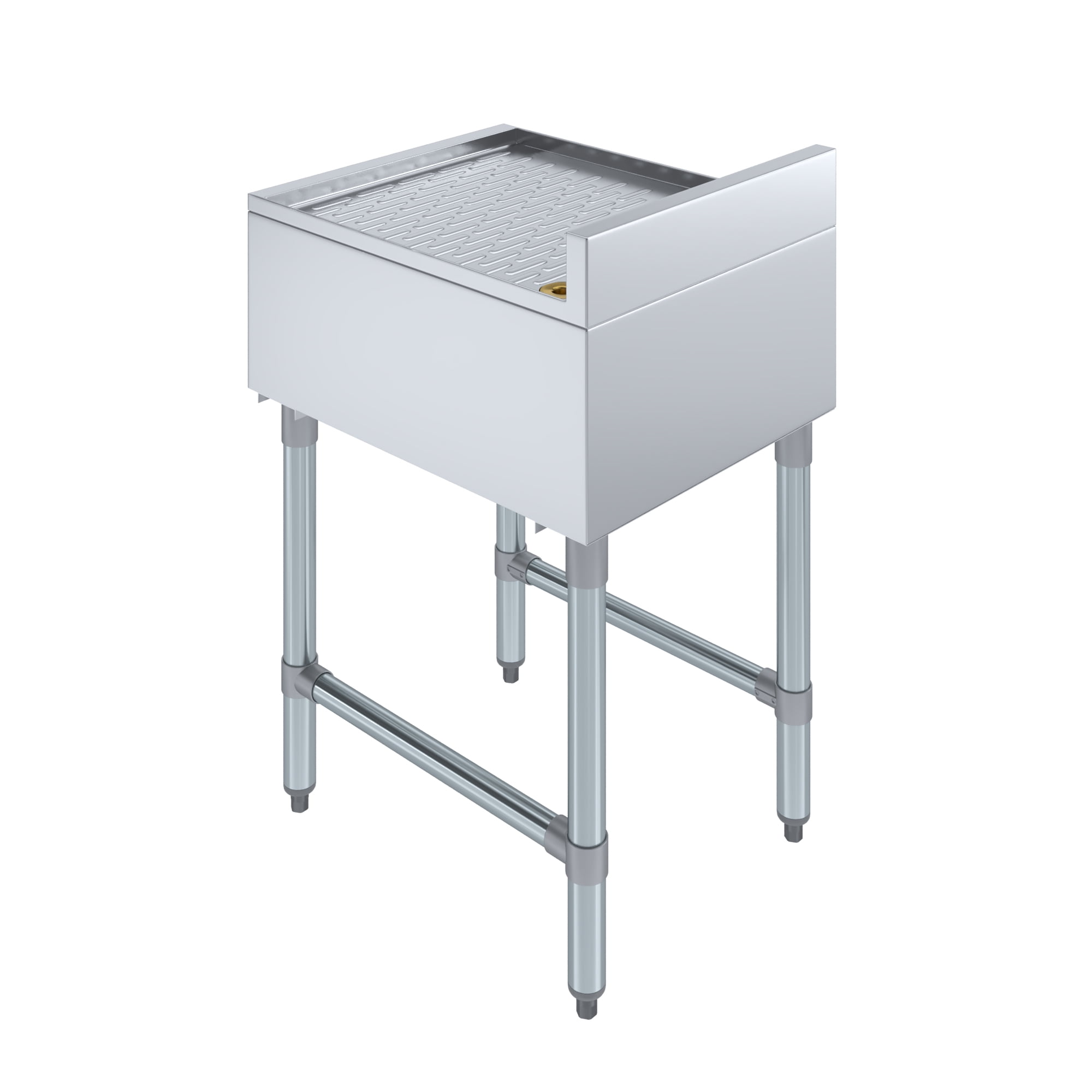 AmGood Underbar Stainless Steel Drainboard 22-1/2 in. x 18 in. x 30 in. H with 3 in. Backsplash