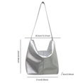 thumbnail image 3 of Bolso Tipo Cubo Hobo Elegante para Mujer PU ​​Color Sólido Gran Capacidad Fiestas Y, 3 of 9