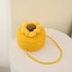 thumbnail image 4 of Bolso de hombro de paja de girasol para niños, Bolso de mano dulce de verano para niña (amarillo), 4 of 5