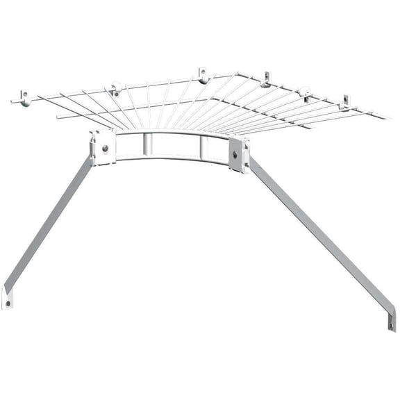 ClosetMaid Ventilated Wire Corner Shelf for 12 in. Shelf and Rod Shelving