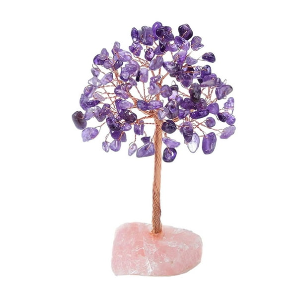 Inteprter Decoraciones de oficina Árbol de espíritu de luz de hadas hecho a mano con cristales Artesanías hechas a mano Decoraciones para el Decoración del hogar B 12CM