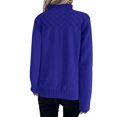 thumbnail image 6 of Women's High Neck Knit Sweater Winter Warm Long Sleeve Pullover Solid Color Casual Top, 6 of 8