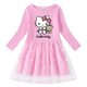 thumbnail image 3 of Hello Kitty Girl vestido dulce de algodón primavera y otoño nueva falda de princesa de manga larga con estampado de dibujos animados para niños estrella Luna red hilo, 3 of 5