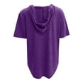 thumbnail image 5 of Sudadera con capucha para mujer - Top informal de manga larga y cuello en V, 5 of 5