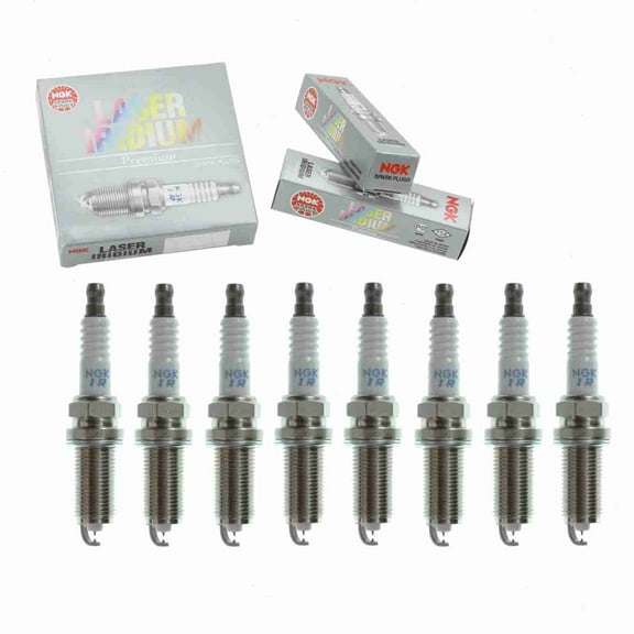 8 pc NGK 98376 Laser Iridium Spark Plugs for 22401 ZJ57B 22401-ZJ51B 22401-ZJ57B 3458 4505 4703 9615 9622 FK16HQR11 FR7NII35U FR8NII35U IKH16TT PKH16TT Ignition Wire Secondary