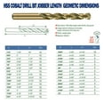 thumbnail image 2 of Max-Craft HSS Cobalt Drill Bit Set M35 Co Jobber Twist 10Pcs 5/32 inch, 2 of 7