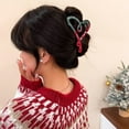 thumbnail image 3 of Yoyauz Christmas Hair Clip For Women, Christmas Tree Snowman Santa Claus Winter Strong Grip Clip, Suitable For Thick And Fine Hair Acrylic Hair Clip, 3 of 8
