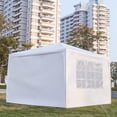 thumbnail image 5 of QXDRAGON 10'x10' Wedding Party Canopy Tent, 4 Removable Sidewalls with Windows, Great for Outdoors, White, 5 of 9