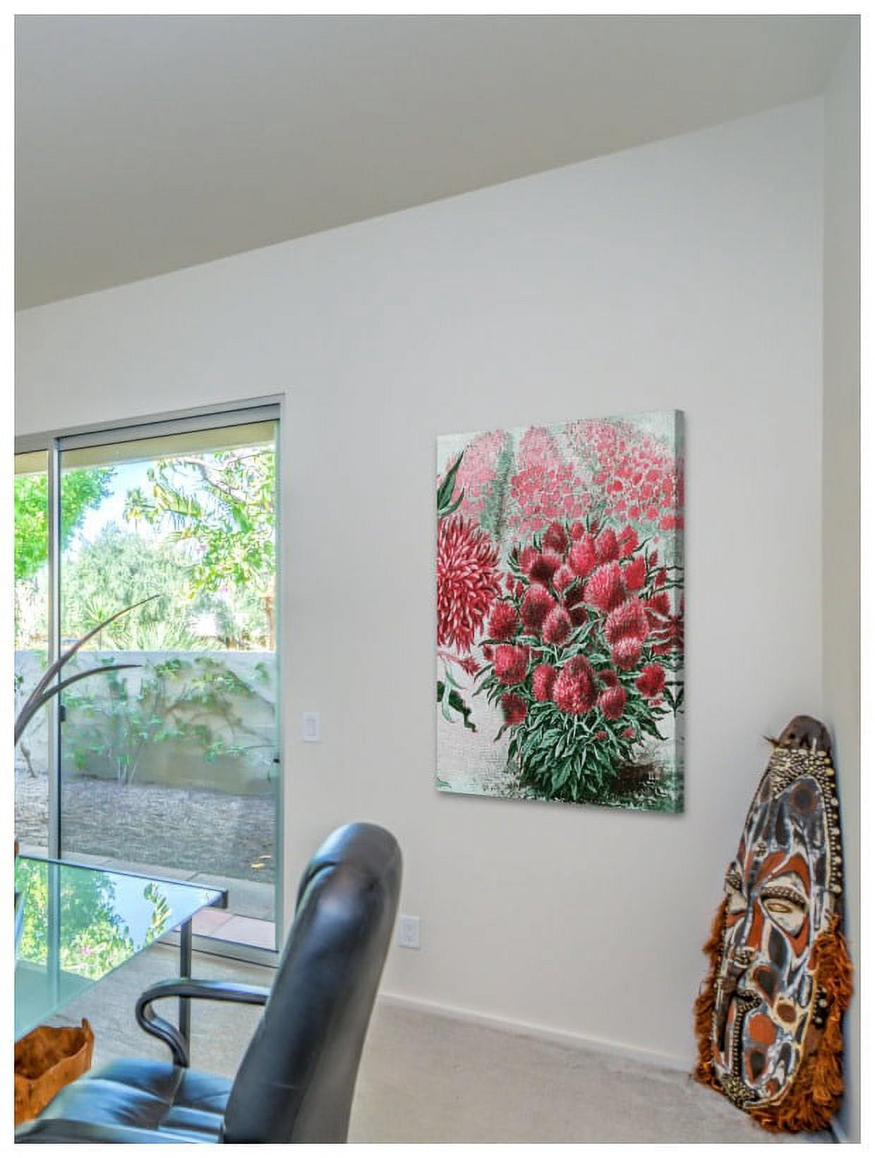 "Wool Flowers 2" Painting Print on Wrapped Canvas