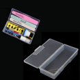 thumbnail image 3 of 1pc Nail Art Rectangle Plastic Transparent Storage Box Nail Rhinestone Brush Pen Buffer Grinding Files Organizer Container Case, 3 of 8